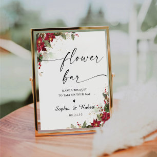 Panneau de la barre de fleurs Mariage Rustique Poi