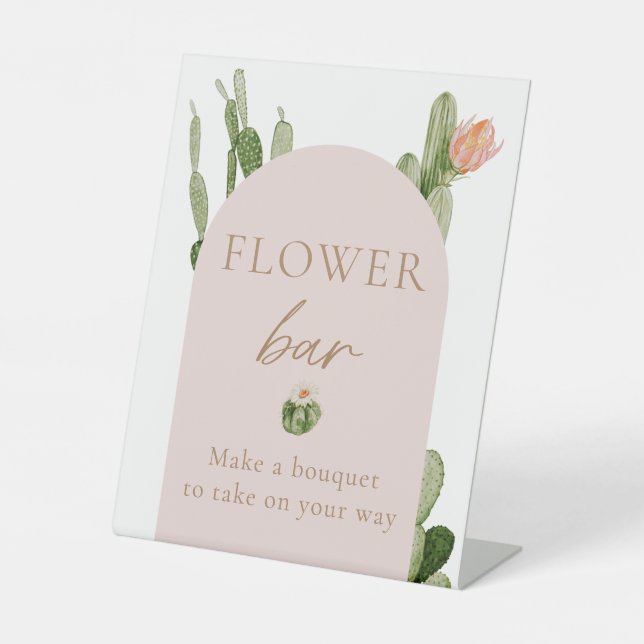 Panneau de la barre des fleurs du désert de Cactus (Recto)