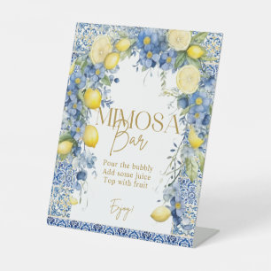 Panneau de la barre Mimosa Lemon Blue Tiles Italie
