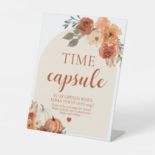 Panneau de la capsule de temps du petit Baby showe