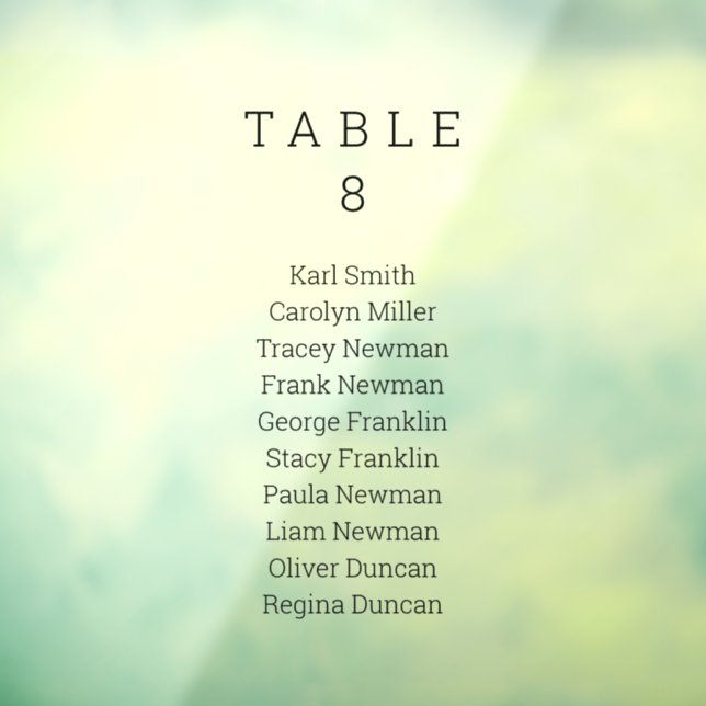 Panneau de la fenêtre Cling minimal Mariage Seatin (Feuille 3)