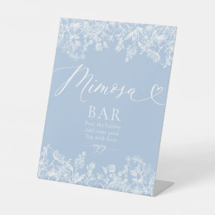 Panneau de la Fête des mariées Florale Bleu Duché