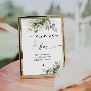 Panneau de la Fête des mariées verte Mimosa