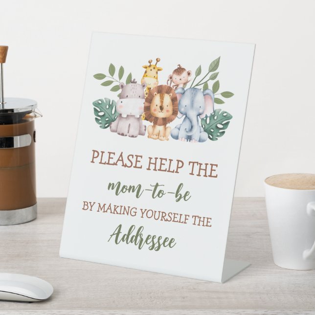 Panneau de la gare Enveloppe Baby shower Boy Jungl (In SItu)