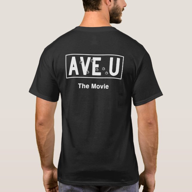 Panneau de la rue Movie Ave U Dark T-Shirt (Dos)
