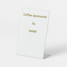 Panneau de la station de café