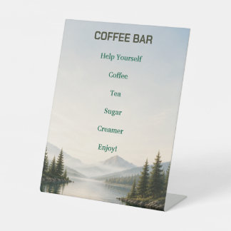 Panneau de la station de café Lake House Airbnb