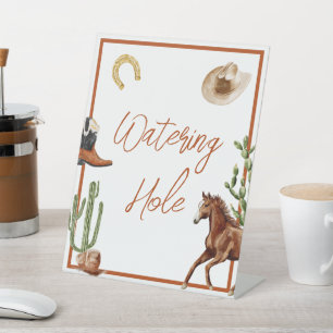 Panneau de la station d'eau du trou d'eau Rodeo Bi