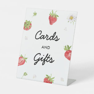 Panneau de la table Cartes et cadeaux de fraise