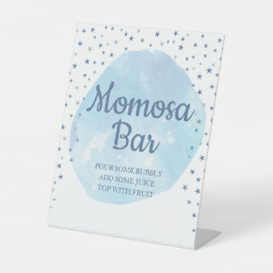 Panneau de la table de Baby shower de la lune bleu