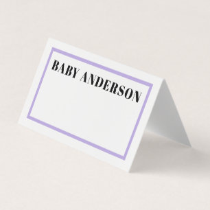 Panneau de la table de Baby shower pourpre