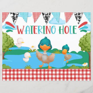 Panneau de la table de canard animal Barnyard Wate