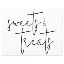 Panneau de la table de dessert simple et désuète