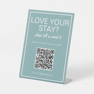 Panneau de la table de révision du code QR Turquoi