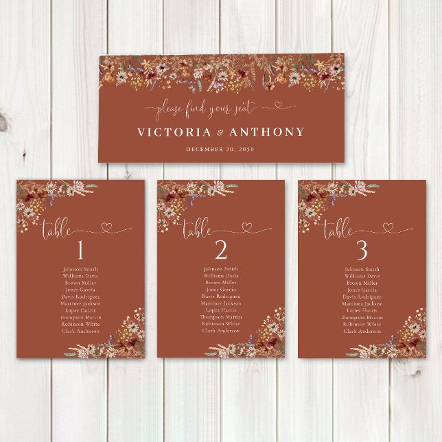 Panneau de la table de tête du Mariage Fleur sauva (Créateur téléchargé)