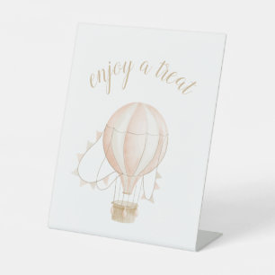 Panneau de la table de traitement Baby shower rose