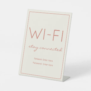 Panneau de la table d'hôtes Wi-Fi de sable de plag