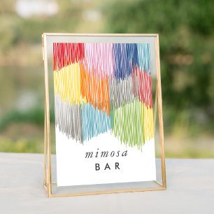 Panneau de la table Fringe de barre Rainbow Mimosa