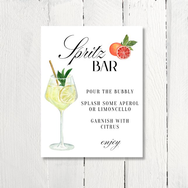 Panneau de la Wife Lotus-Spritz Bar Limoncello (The Wife Lotus- Amalfi Coast Inspired Spritz Bar Sign for bachelorette party or bridal shower!)