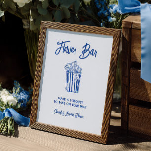Panneau de Lancement de Mariage Fleur Bar Fresh Of