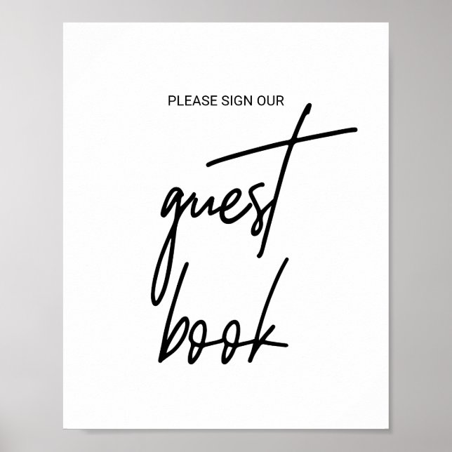 Panneau de livre d'or calligraphié fantaisiste (Devant)