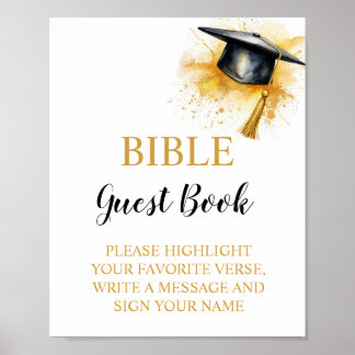 Panneau de livre d'or de Bible de remise de diplôm
