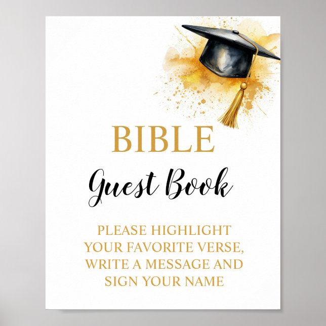 Panneau de livre d'or de Bible de remise de diplôm (Devant)