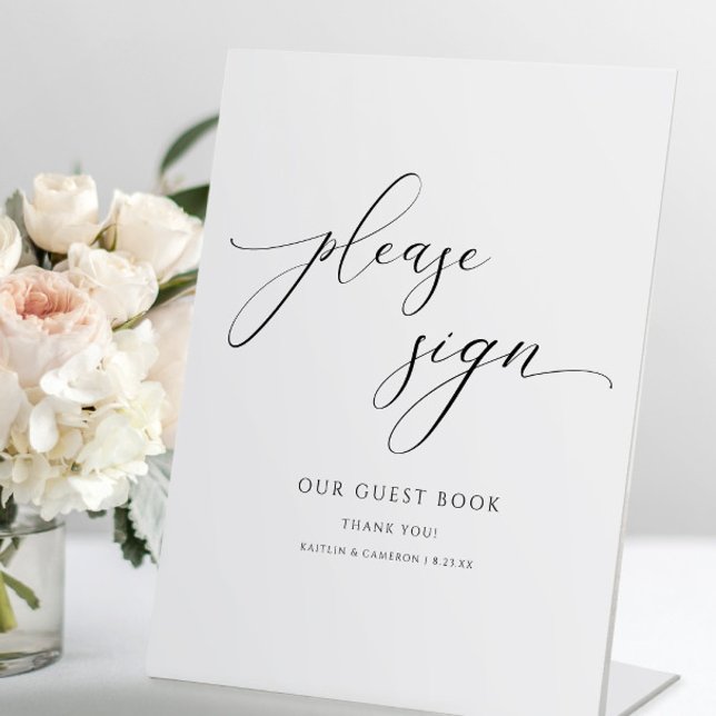 Panneau de livre d'or de mariage à l'écriture call (Créateur téléchargé)