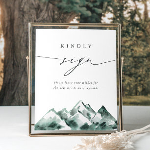 Panneau de livre d'or de mariage Highland Montag