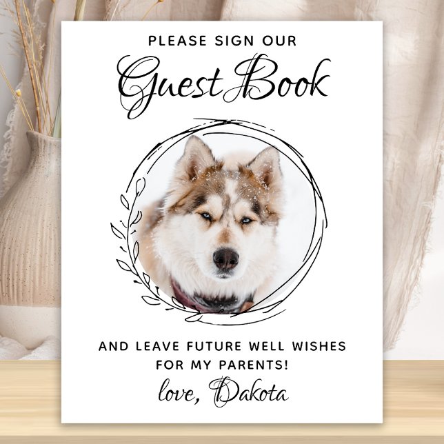 Panneau de livre d'or de mariage pour animaux de c (Créateur téléchargé)