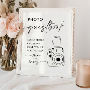 Panneau de livre d'or de mariage 'Prenez une photo
