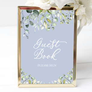 Panneau de livre d'or eucalyptus verdure mignonne