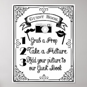 Panneau de livre d'or PHOTO BOOTH mariage ou fête