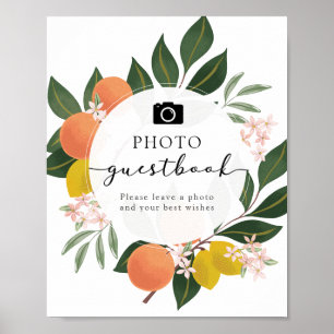 Panneau de livre d'or photo Citrus Orange