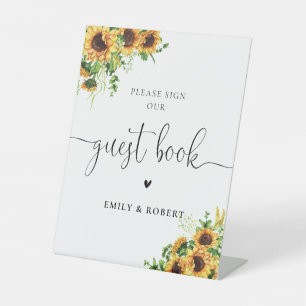 Panneau de livre d'or Tournesol