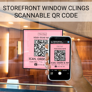 Panneau de magasin Code QR scannable Scannez, co