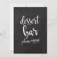 Panneau de mariage à la craie abordable Bar à dess