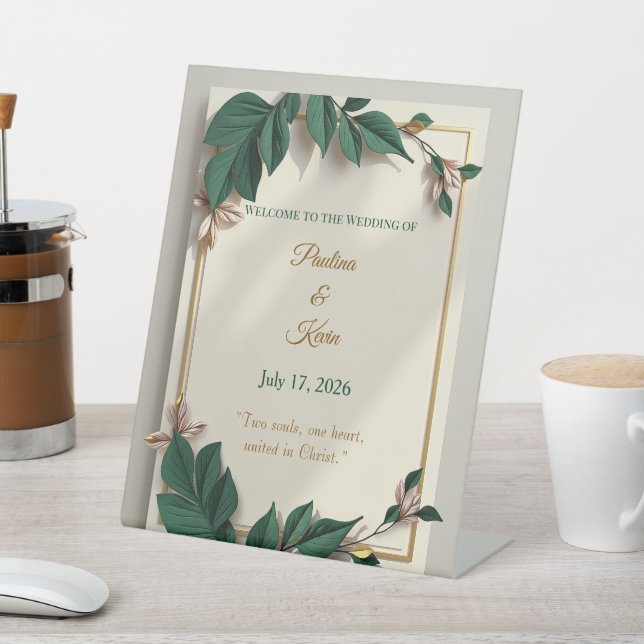 Panneau de mariage à la verdure botanique (In SItu)