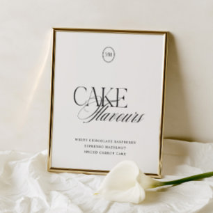 Panneau de mariage à monogramme élégant moderne sa