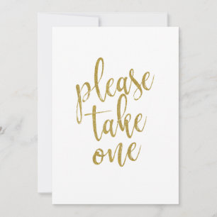 Panneau de Mariage Abordable en Or 'Veuillez En Pr