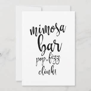 Panneau de mariage abordable noir et blanc Mimosa 
