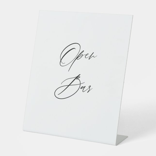 Panneau de mariage Bar Ouvert | Panneau de table d (Recto)