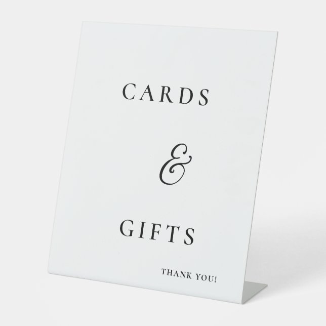 Panneau de mariage Cartes & Cadeaux Minimaliste |  (Recto)