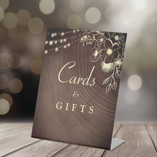 Panneau de mariage Cartes et Cadeaux Rustique (Créateur téléchargé)