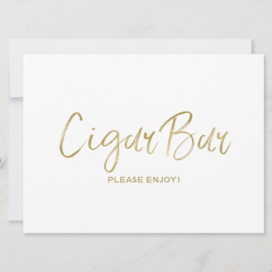 Panneau de mariage "Cigar Bar"   Doré élégant