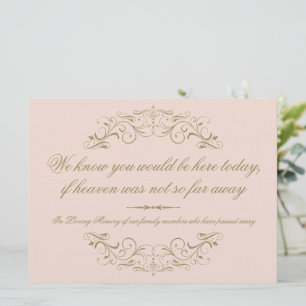 Panneau de mariage commémoratif à motif de volutes