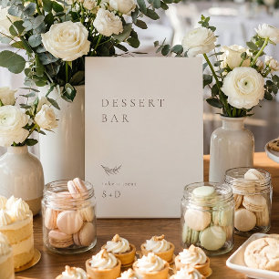 Panneau de mariage de bar à desserts minimaliste