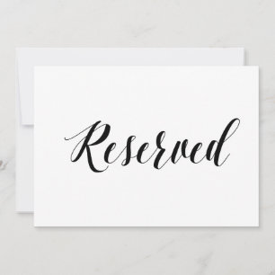 Panneau de mariage de style calligraphique "Réserv