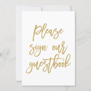 Panneau de mariage doré chic avec lettrage pour li