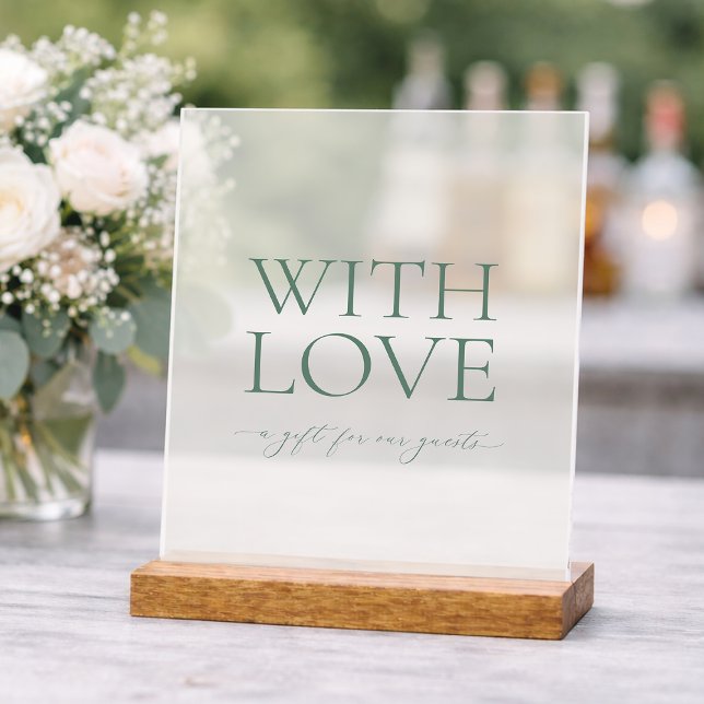 Panneau de mariage en acrylique avec amour (Créateur téléchargé)